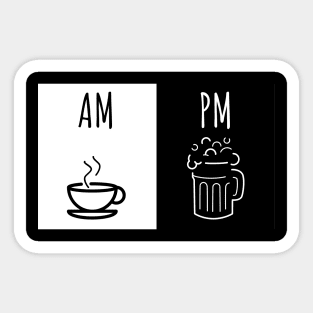 Day/Night Coffee&Beer drink vintage Sticker